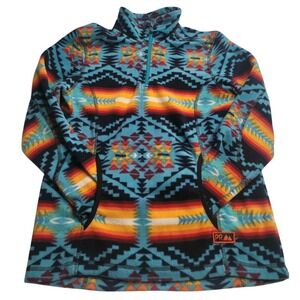 Powder River Outfitters Panhandle 1/4 Zip Fleece Pullover Youth Medium Aztec